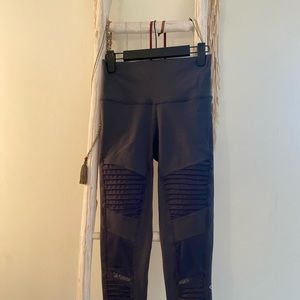 Alo yoga  moto legging /tights  charcaol greay size S